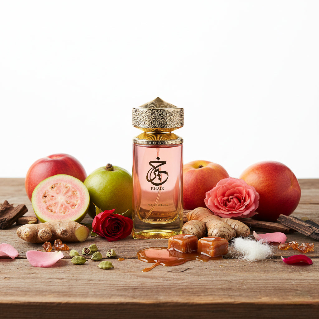 Perfumes Arabes Dubai, Luxury Essence Fragancias y Aromas Paris Corner Khair Peach Delulu Eau de Parfum 100ml Mujer Luxury Essence