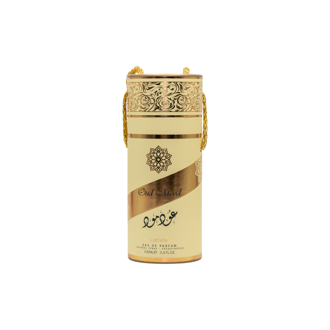 Envoltorio perfume Lattafa Oud Mood Eau de Parfum 100ml Unisex Luxury Essence