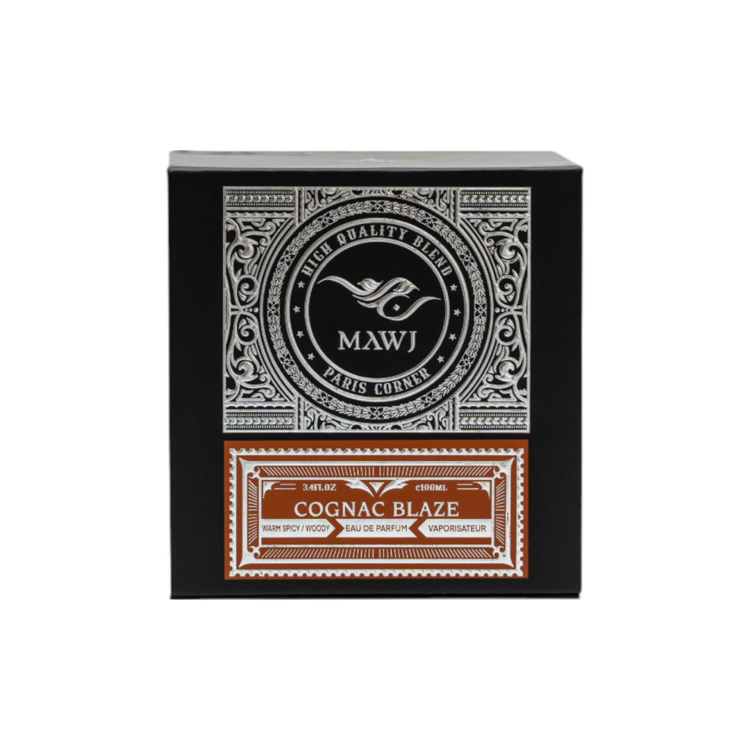 Envoltorio de perfume Paris Corner Mawj Cognac Blaze Eau de Parfum 100ml Unisex Luxury Essence